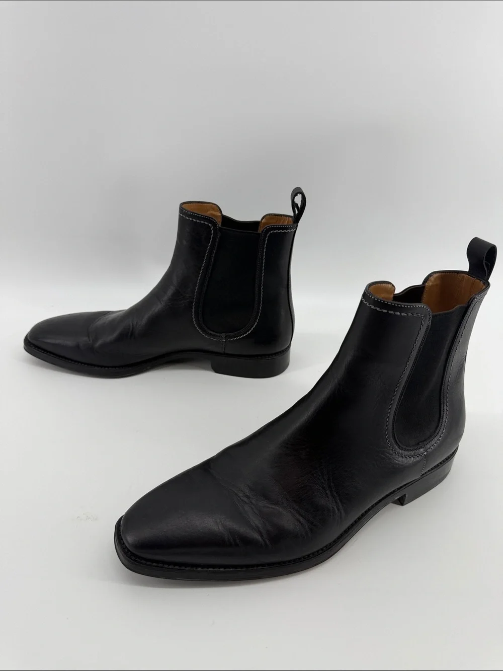 Santoni Men’s Chelsea Boots in Black 10 S61